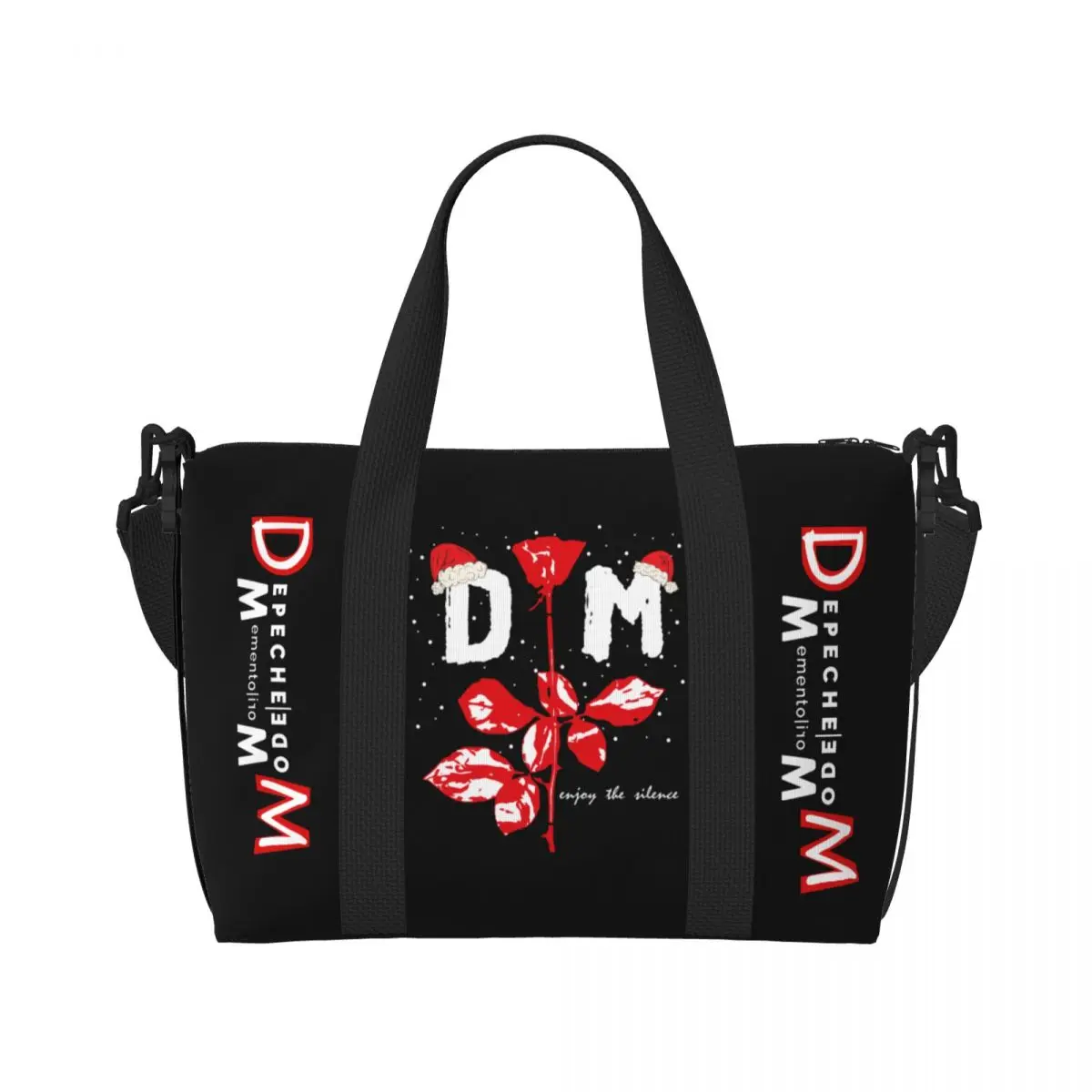 Custom Depeche Cool Mode Tote Bag Women Big Capacity DM Gym Beach Travel Bags