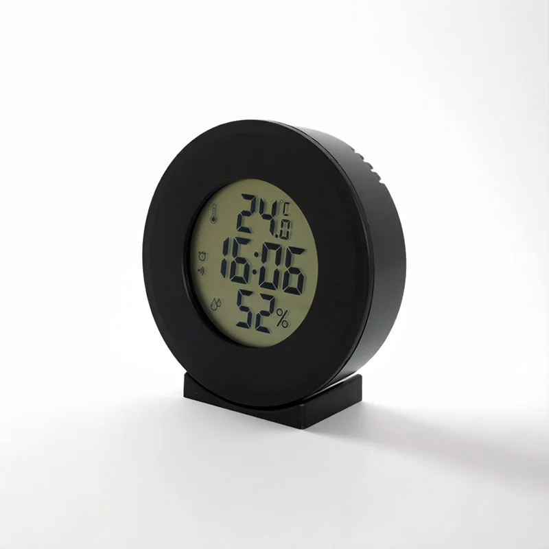 

Digital LCD Travel Alarm Clock With Temperature Hygrometer Mini Desk Wall Clock Battery Powered