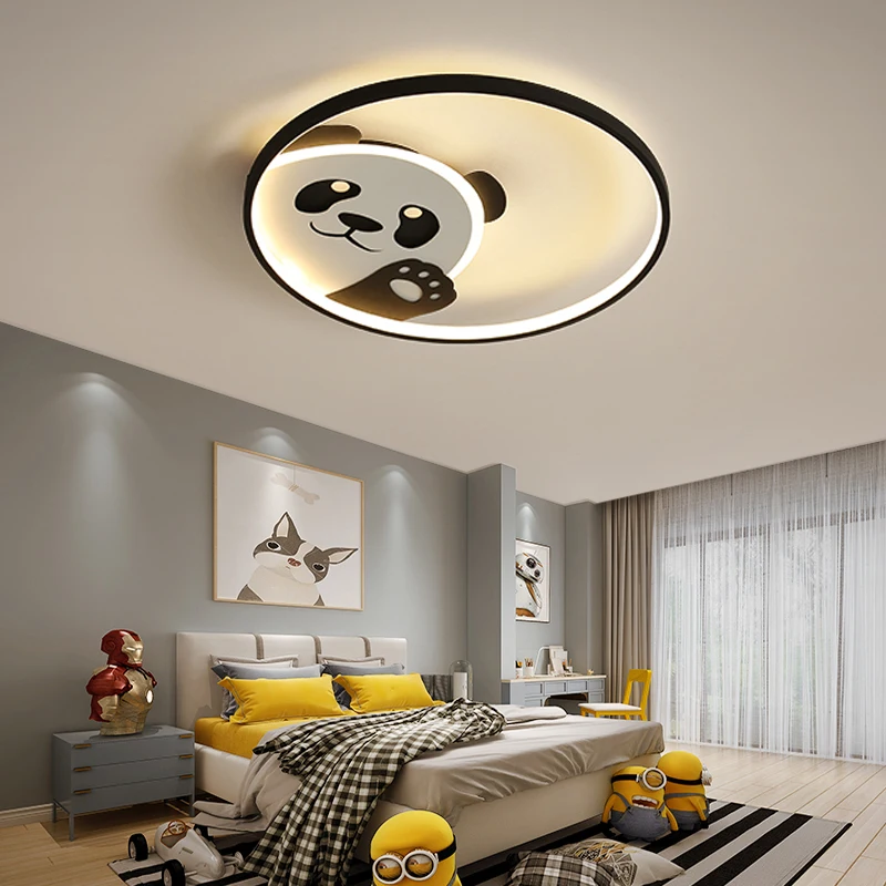 

Cartoon animal Led Ceiling Lamp For Children Girls Bedroom Study Boys Room Ceiling Light Cute Panda Deco Kids Nursery Chandelier