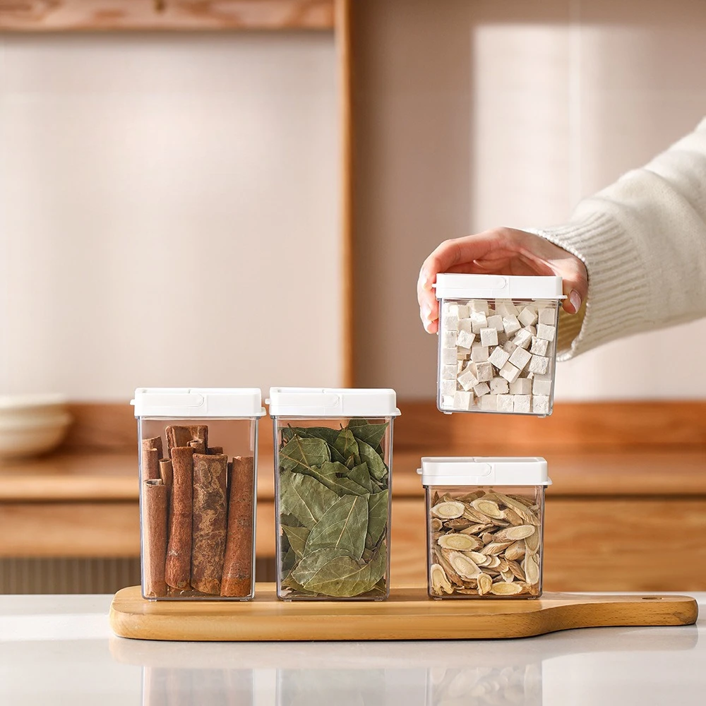 

Spice Storage Box with Compartments Kitchen Seasoning Container Airtight Spice Jars for Pepper Spices