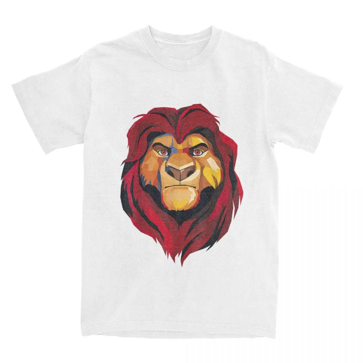 The Lion King Men Women T-Shirt 100% Cotton Tees Short Sleeve Mufasa Artistic Face Portrait T Shirt Crew Neck Cute Tops Classic