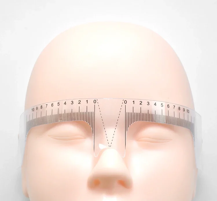 10PCS Herbruikbare Semi Permanente Wenkbrauw Heerser Eye Brow Measure Tool Wenkbrauw Gids Heerser Microblading Caliper Stencil Makeup Tools
