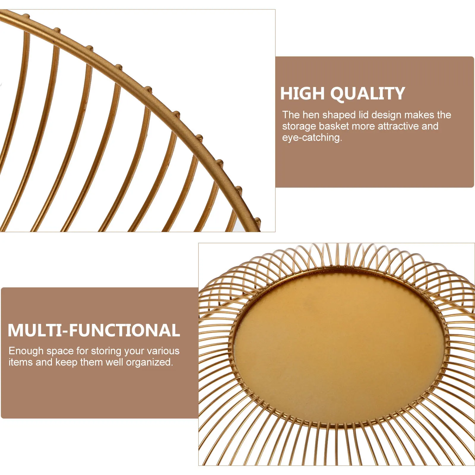 

11 Inch Round Fruit Basket Handmade Iron Wire Snack Storage Basket Kitchen Counter Decorative Bowl Candy Holder Fruit Bowl