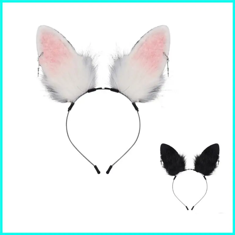 Coelhos orelhas headbands orelhas coelho peludo bandana festa halloween baile cosplay traje acessórios para o cabelo