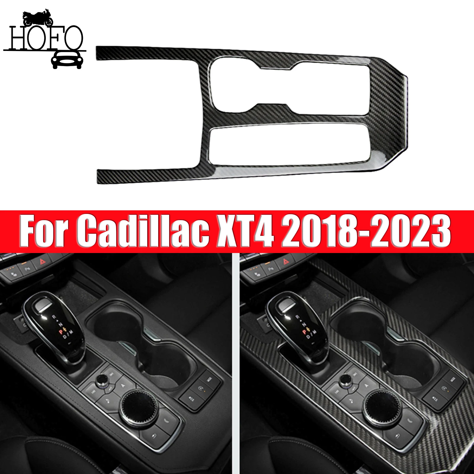 

For Cadillac XT4 2018-2023 Center Console Gear Shift Panel Cover Trim