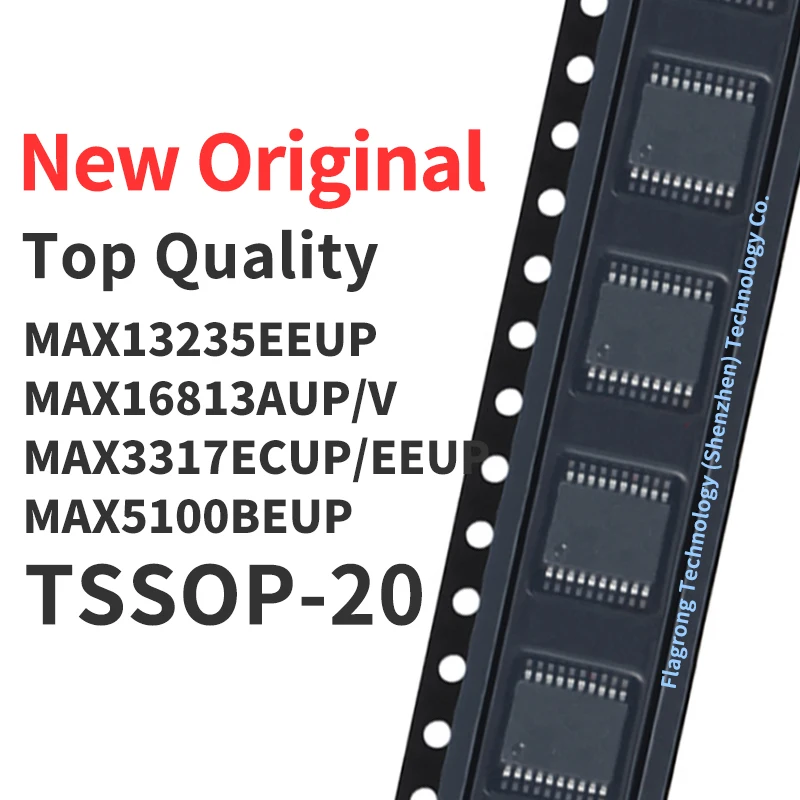 

(1 Pcs) MAX13235EEUP MAX16813AUP/V MAX3317ECUP/EEUP MAX5100BEUP TSSOP-20 New Original Chip IC