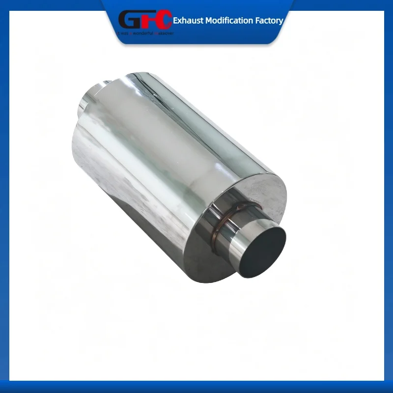 GFC Universal SUS304 Exhaust Mid Resonator Eliminate Cabin Drone Deep Tone High-performance Auto Exhaust Muffler System