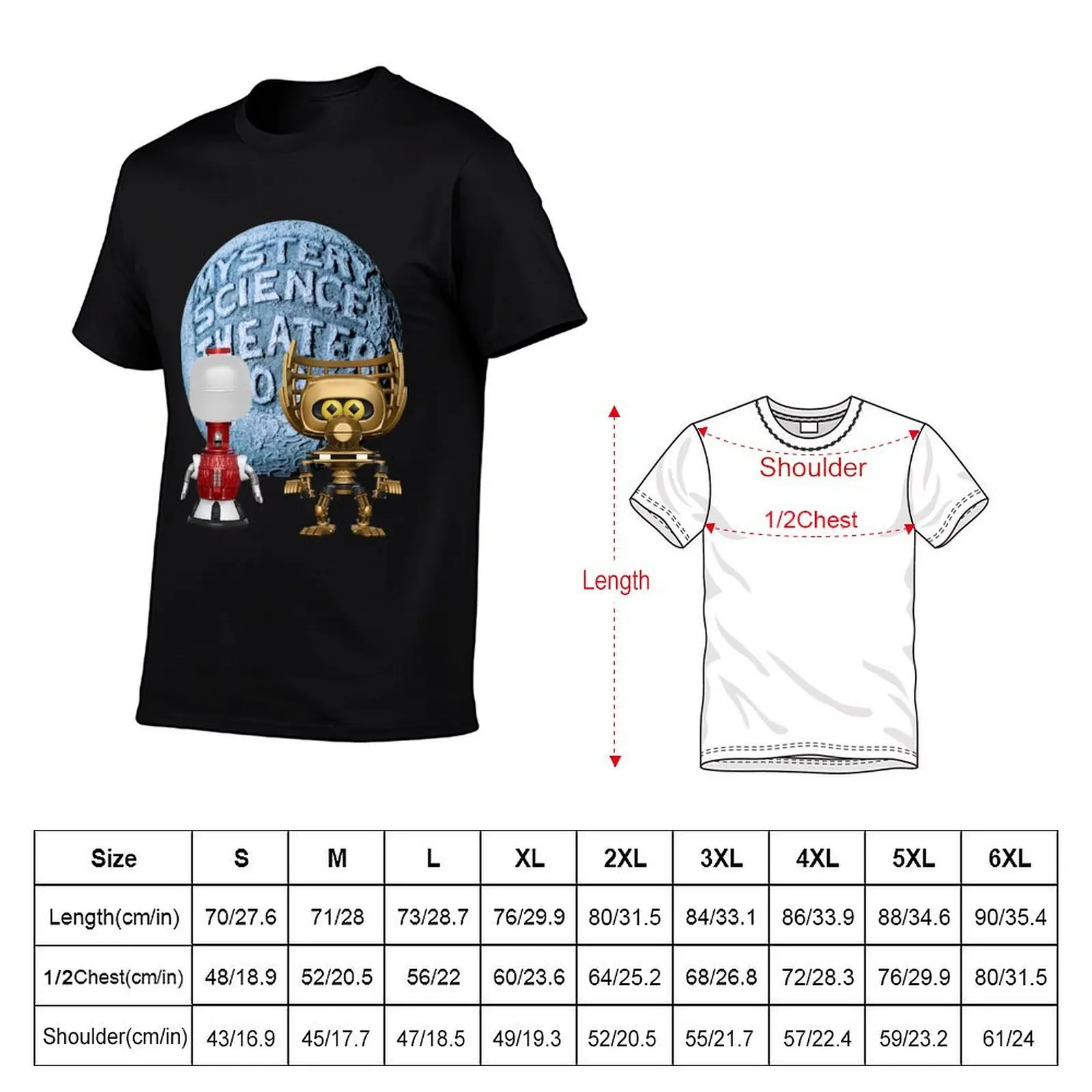 Mst3k Mystery Science Theater 3000 T-Shirt Retro Style Print Casual Top
