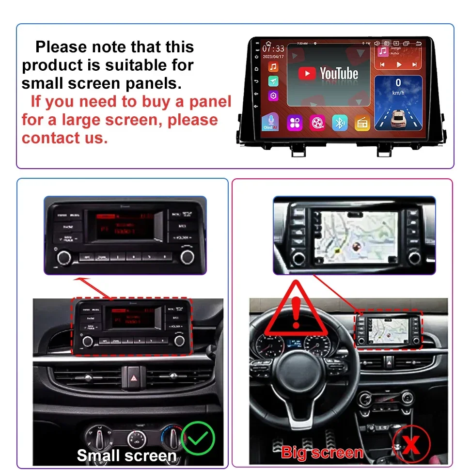 SEPTON CarPlay Android 12 Car Radio for Kia Morning 3 Picanto 2017 2018 2019 2020 Multimedia Player 8Core GPS Head Unit 4G Net