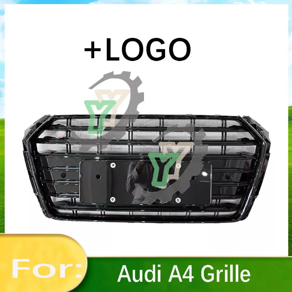 For Audi A4 2017 20148 2019 Car Front Bumper Grille Centre Panel Styling Upper Grill (Modify For S4 style)