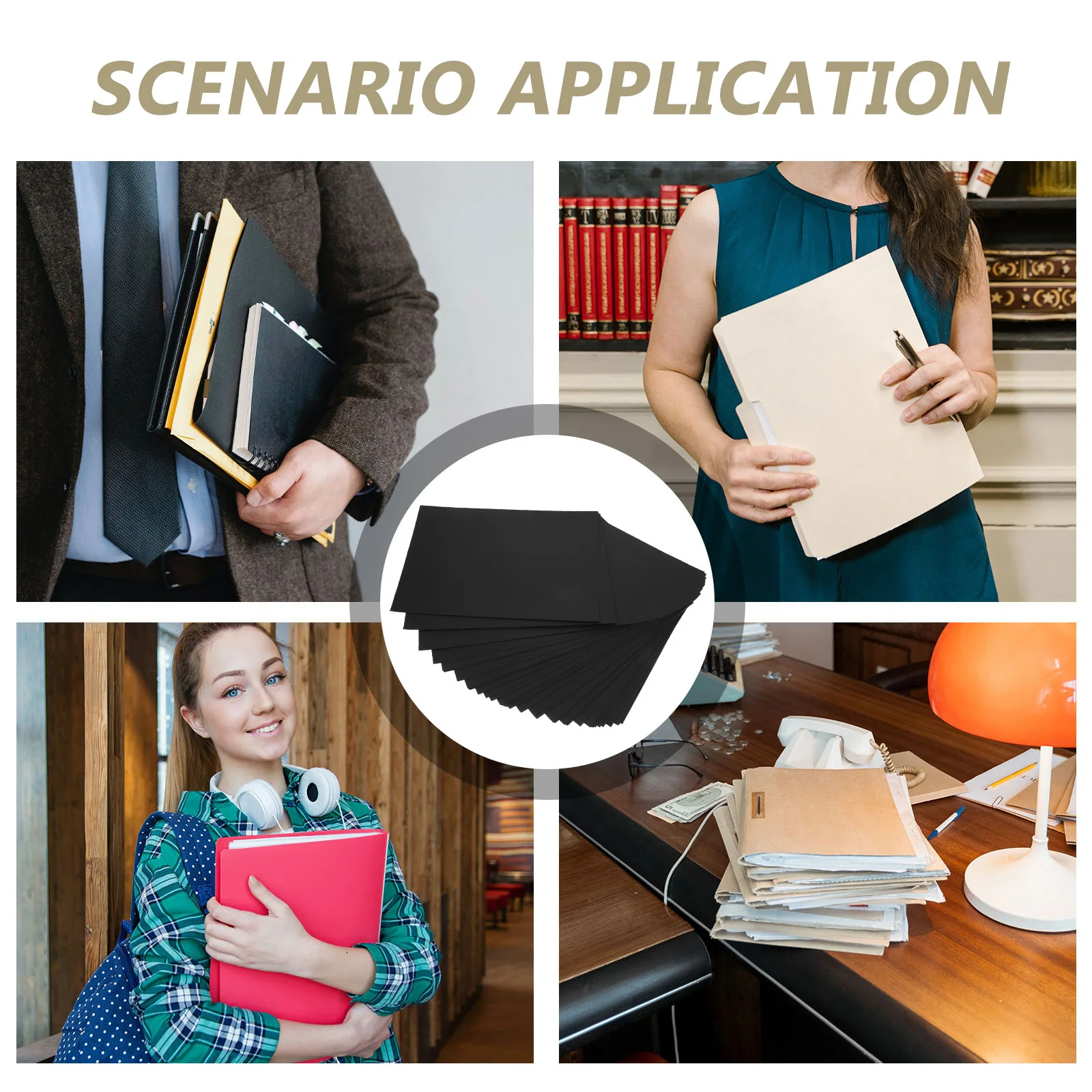 A4 Document Binding Covers 100 Sheets Paper Material Texture Design for Report Notebook Cover DIY Project Binder Accessories