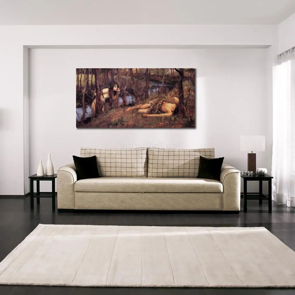 Handmade John William Waterhouse Oil on Canvas Reproduction Awakening Adonis Portrait Masterpiece for Living Room Wall Display