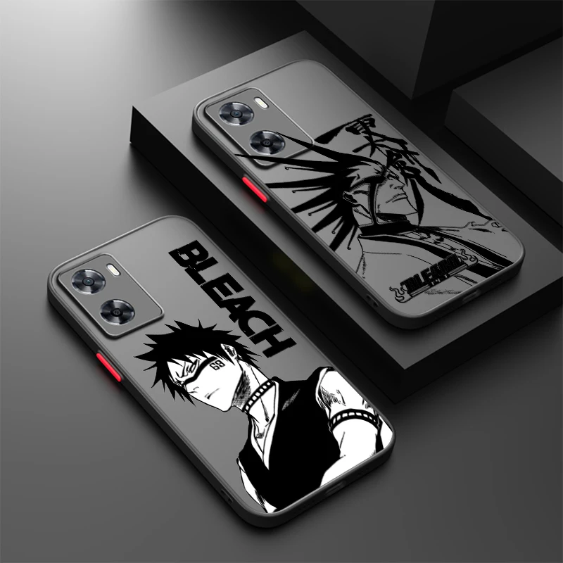 

Anime Art Cool Bleach Frosted Translucent For OPPO X5 X3 A54S A5 A94 A16 A53S A57 A74 A72 A96 A98 A78 5G Back Phone Case