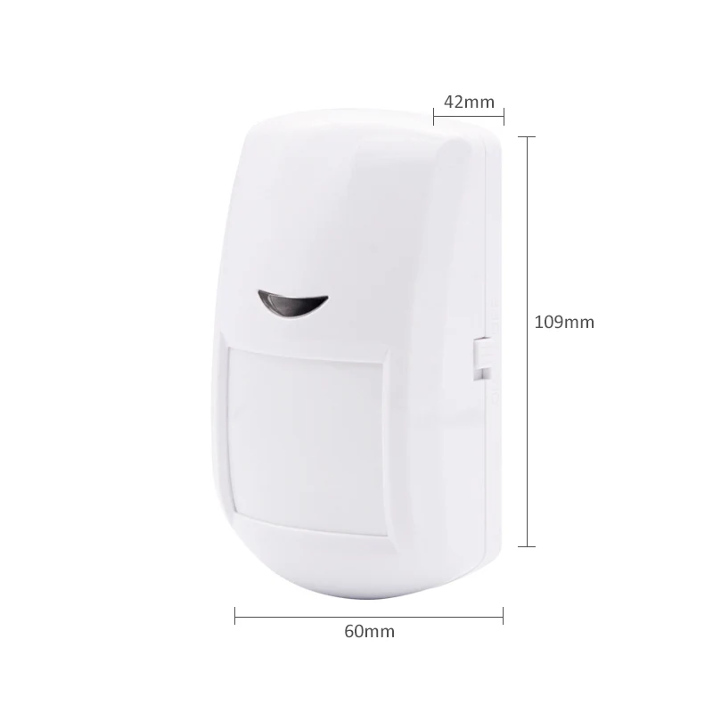 Wireless PIR Motion Sensor Infrared Detector 433MHz EV1527 Battery Powered Working with Alarm Panel for Home Security System