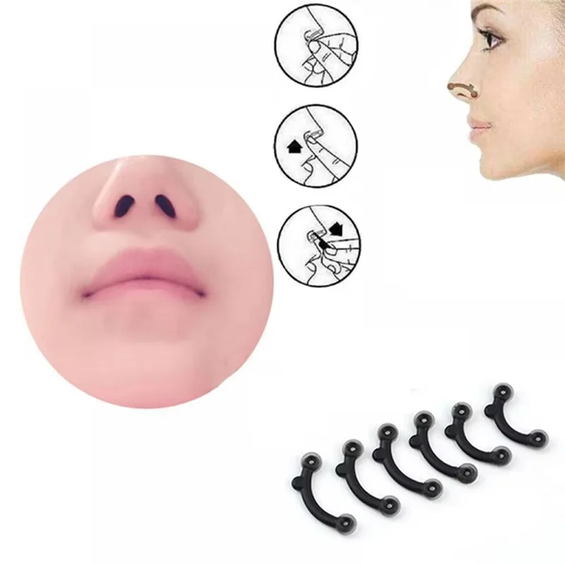 Clip per modellare il naso regolabile del correttore del ponte del naso in silicone per raddrizzare l'ascensore Affina il contorno-A77G