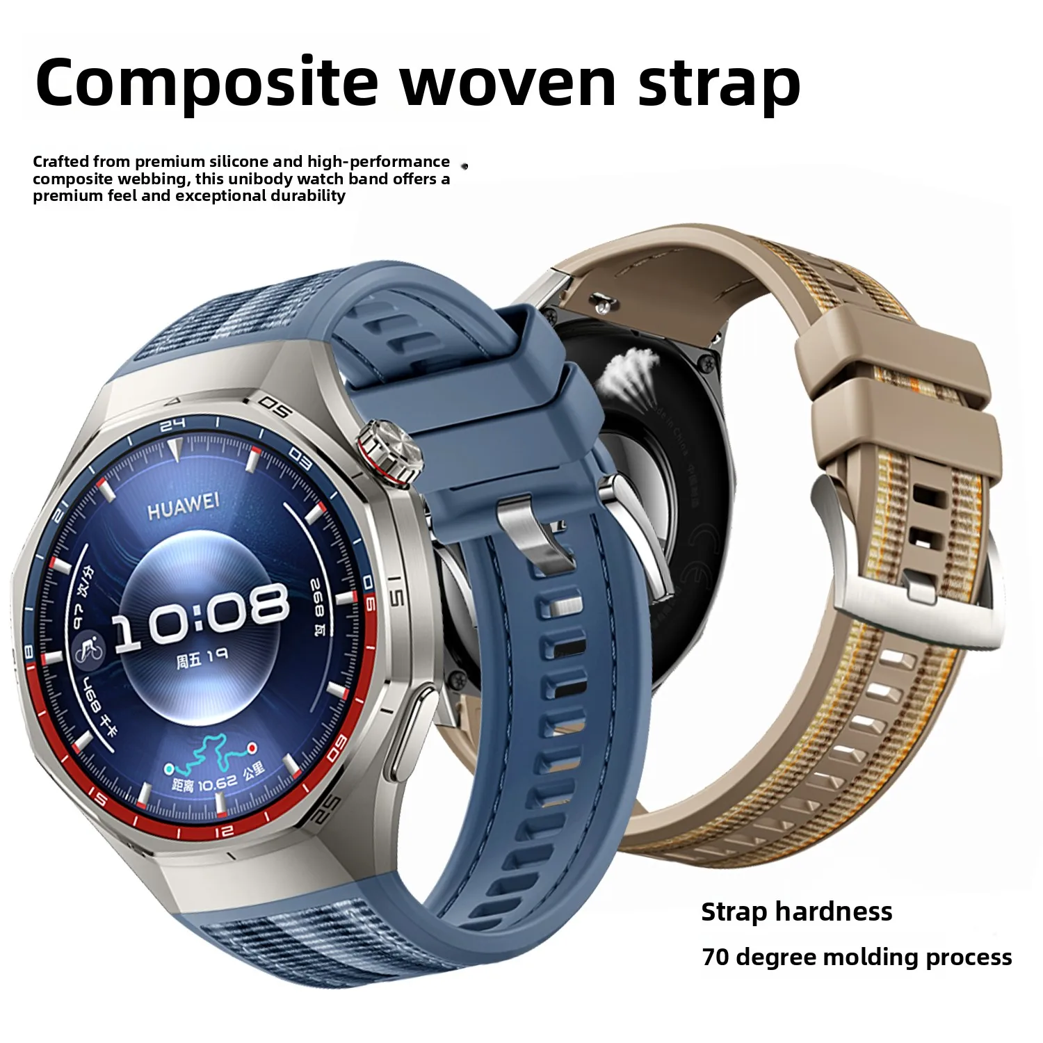 حزام سيليكون نايلون لساعة هواوي GT6 Pro 46 ملم سوار أصلي لسوار هواوي GT 6 Pro للرجال والنساء