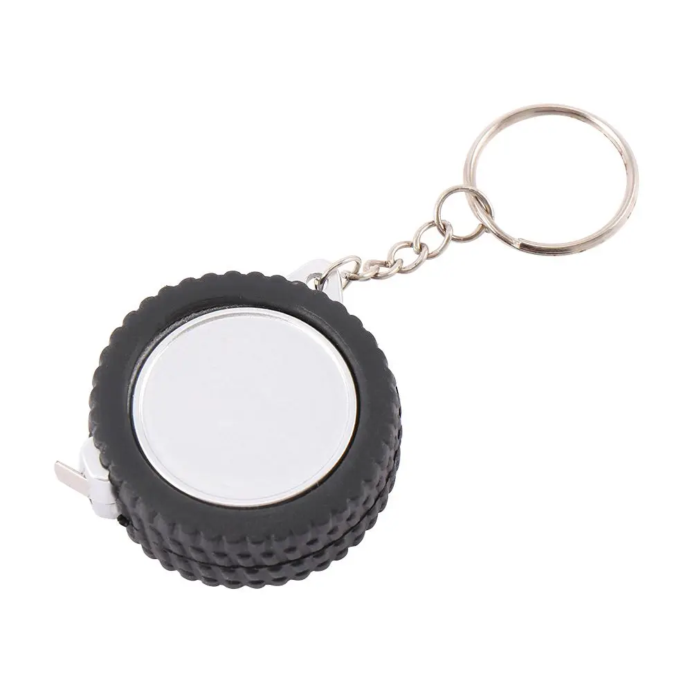 1M Plastic KeyChain Tyre Shaped Measuring Tools Measurement Soft Ruler Tape Measures