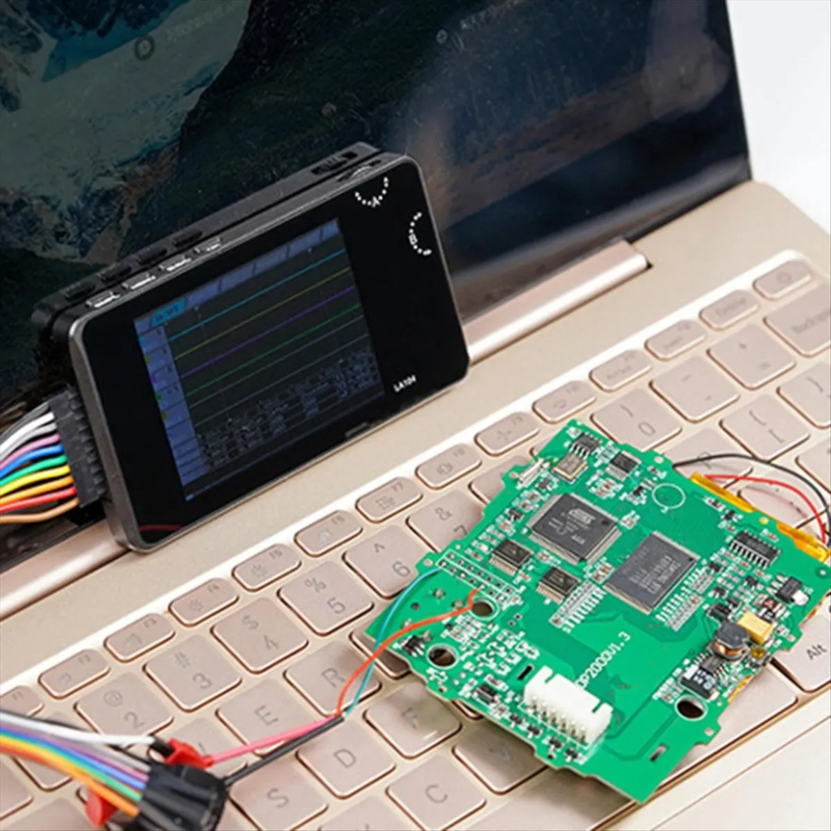 A14G LA104 Digital Logic Analyzer Screen 4 Channels Oscilloscope SPI IIC UART Programmable 100M Sa/S Max Sampling Rate