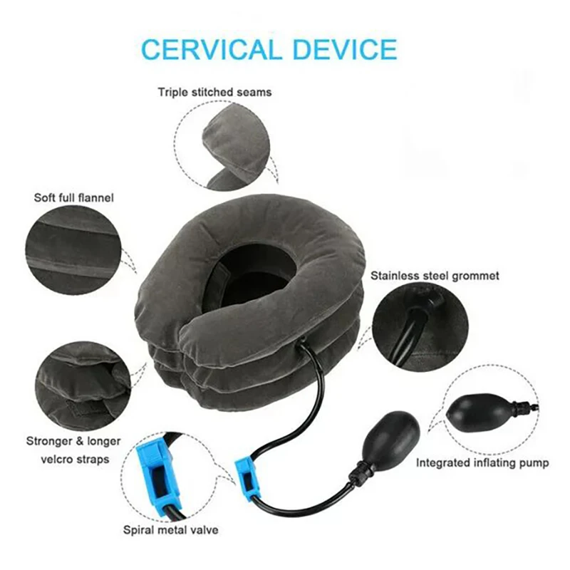 Neck Stretcher Inflatable Cervical Neck Traction Brace Breathable and Comfortable Protection Prevent Cervical Forward Leaning