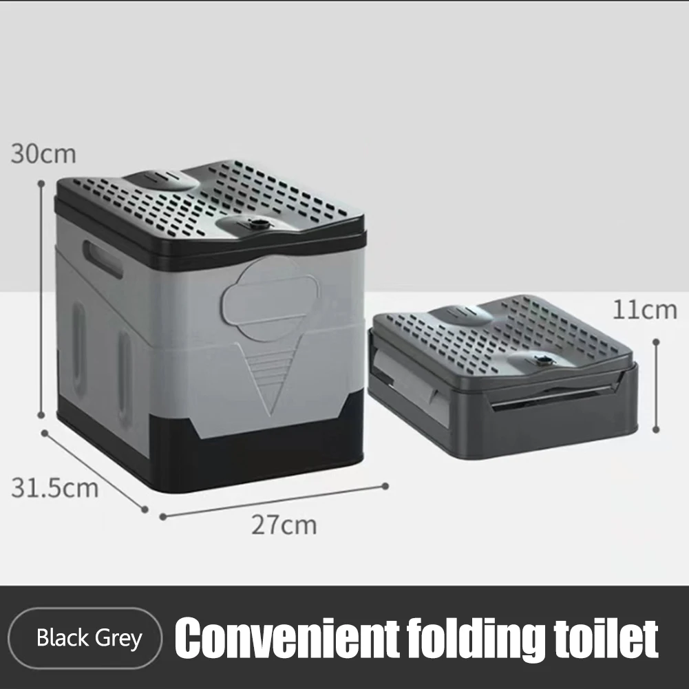 Portable Folding Toilet for Adults Kids Outdoor Camping Potty Cover Design Seat Toilet Reusable Toilet for Self-driving Travel