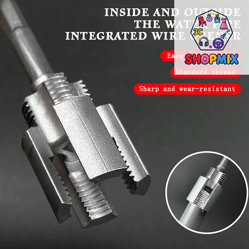 

Pipe Thread Cutting Tool Integrated Internal External Pipe Threading Tool Electric Drill Compatible PVC Pipe Threader Kit