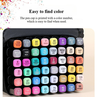 24/30/36/40/48/60/80 Color Double-head Marker Set Color Pure Adhesion Strong for Hand-painted Graffiti Design Mark