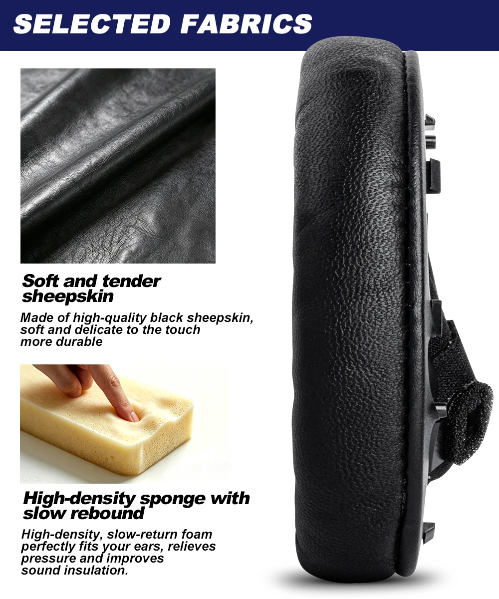 EarPads For SONY WH-1000XM4 Sheepskin Earmuffs Headphones Memory Covers Sponge High-quality Handcrafted Genuine Sheepskin Ear
