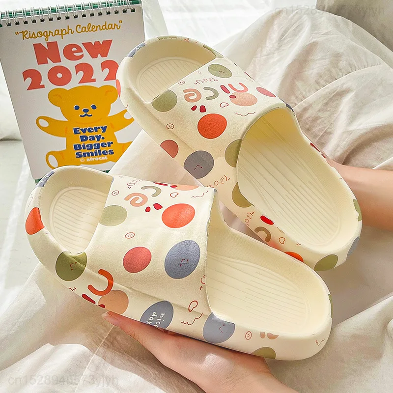 Xiaomi Mùa Xuân Và Mùa Hè Dép Nữ Hoạt Hình In Hình Dễ Thương Phòng Tắm Dép Cặp Đôi Nhà EVA Chịu Mài Mòn Dép Sandal Nam