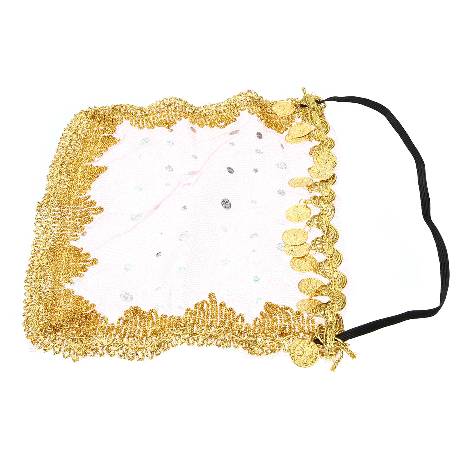 Buiksluier met pailletten verfraaid pure mesh, perfect voor toneelvoorstellingen, cosplay buikdanseres outfitaccessoire