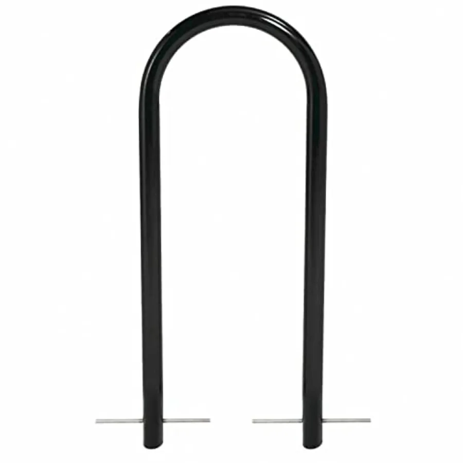 Rack de bicicleta de montagem abaixo do solo URack com capacidade de 2 bicicletas Construção de aço durável e acabamento de revestimento em pó preto Ideal para Commer