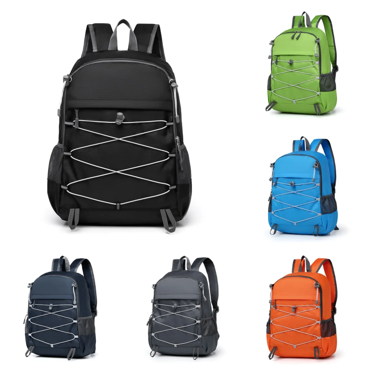 حقيبة ظهر كاجوال للرجال ذات سعة كبيرة، متينة وخفيفة الوزن للجنسين، قابلة للطي، حقيبة ظهر رياضية خارجية مقاومة للرذاذ، حقيبة ظهر للسفر