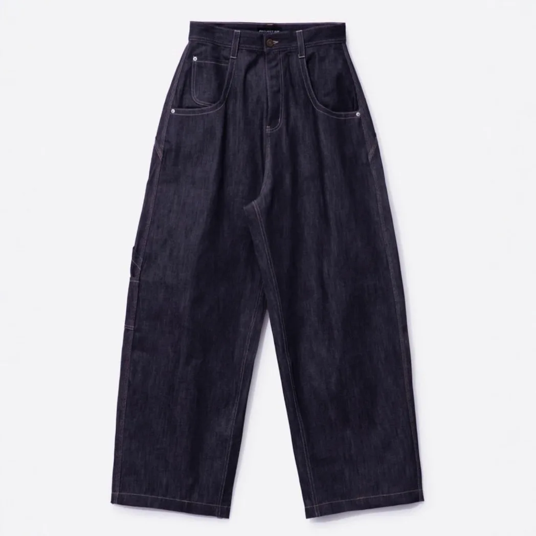 Grailz Project G/R Deconstructed Style Vintage Silhouette Denim Jeans High-Street Casual Relaxed Fit Unisex Jeans