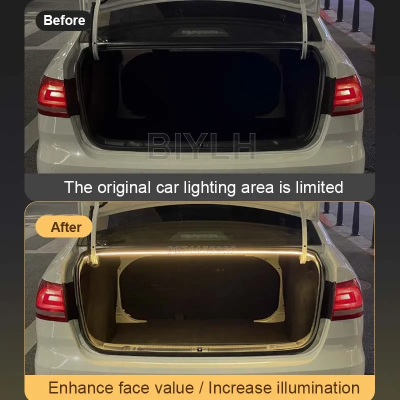 Customized Car LED Trunk Light For VW Magotan B9 Luggage Box Night Lighting Welcome Light Car Interior Modification Accessories