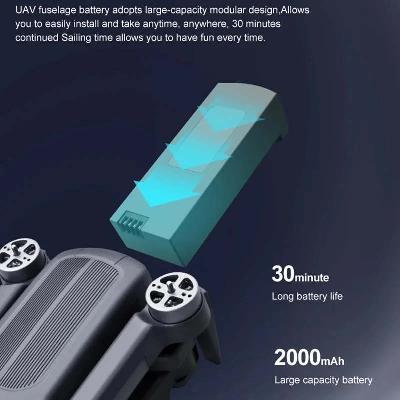 ترقية حديثا 3.7 فولت 2000 مللي أمبير بطارية ليثيوم بولي بدون طيار لاستبدال 4DRC F9 أجهزة الاستقبال عن بعد أجزاء الإكسسوارات ذات قدرة عالية