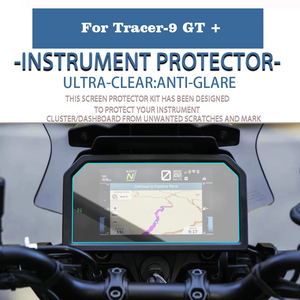 Motocicleta Scratch Protection Film, Dashboard Screen Protector, Acessórios Cluster, Fit para Yamaha Tracer 9 GT, 900 GT, 900GT, 2023, 2024