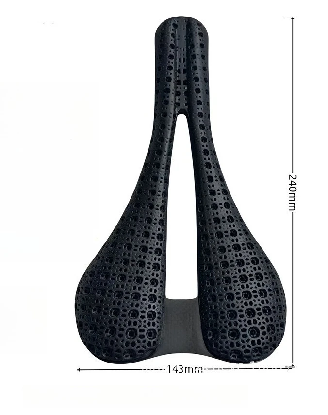 Carbon Fiber Seat Cushion 3D Printing Thickened Hollow Road Bicycle Seat Cushion Comfortable and Breathable