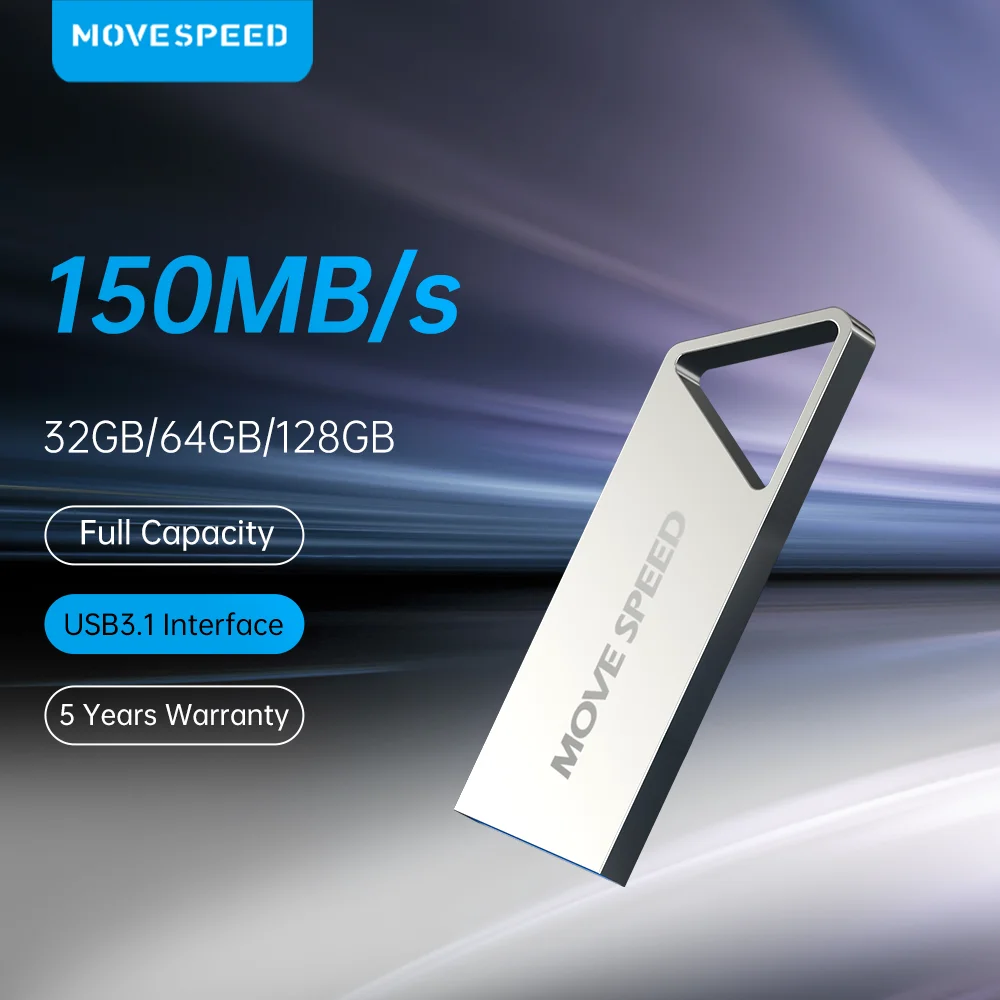 MOVESPEED 150MB/s USB 3.1 Flash Drive High Speed Pen Drive 128GB 64GB 32GB Pendrive Flash Disk for Android Micro/PC/Car/TV