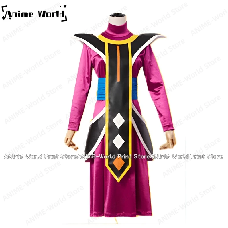 

《Custom Size》Anime Super Whis Purple Anime Cosplay Costume Christmas Party Halloween Uniform