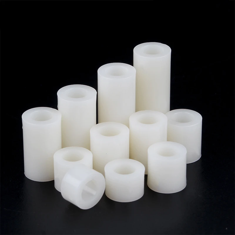 M3 M4 M5 M6 M8 ABS Nylon Insulation Column Pad Straight Support Column Nylon Sleeve ABS Cylindrical Round Hole Pillar PCB Spacer