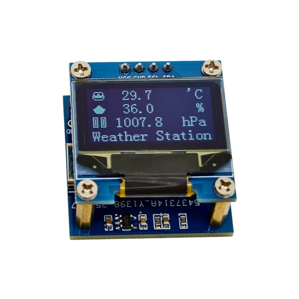 ESP12 ESP8266 BME280 Atmospheric Pressure Temperature Humidity Module 0.96 Inch OLED Display 5V for Weather Station Monitoring