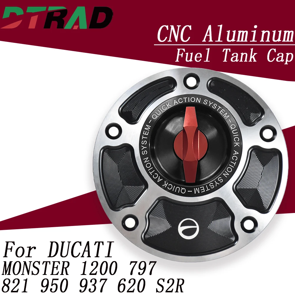 

Motorcycle Racing Quick Release Fuel Tank Cap For DUCATI MONSTER 1000 1200 797 821 600 620 950 S2R S4R Fast Lock Oil Plug Cover