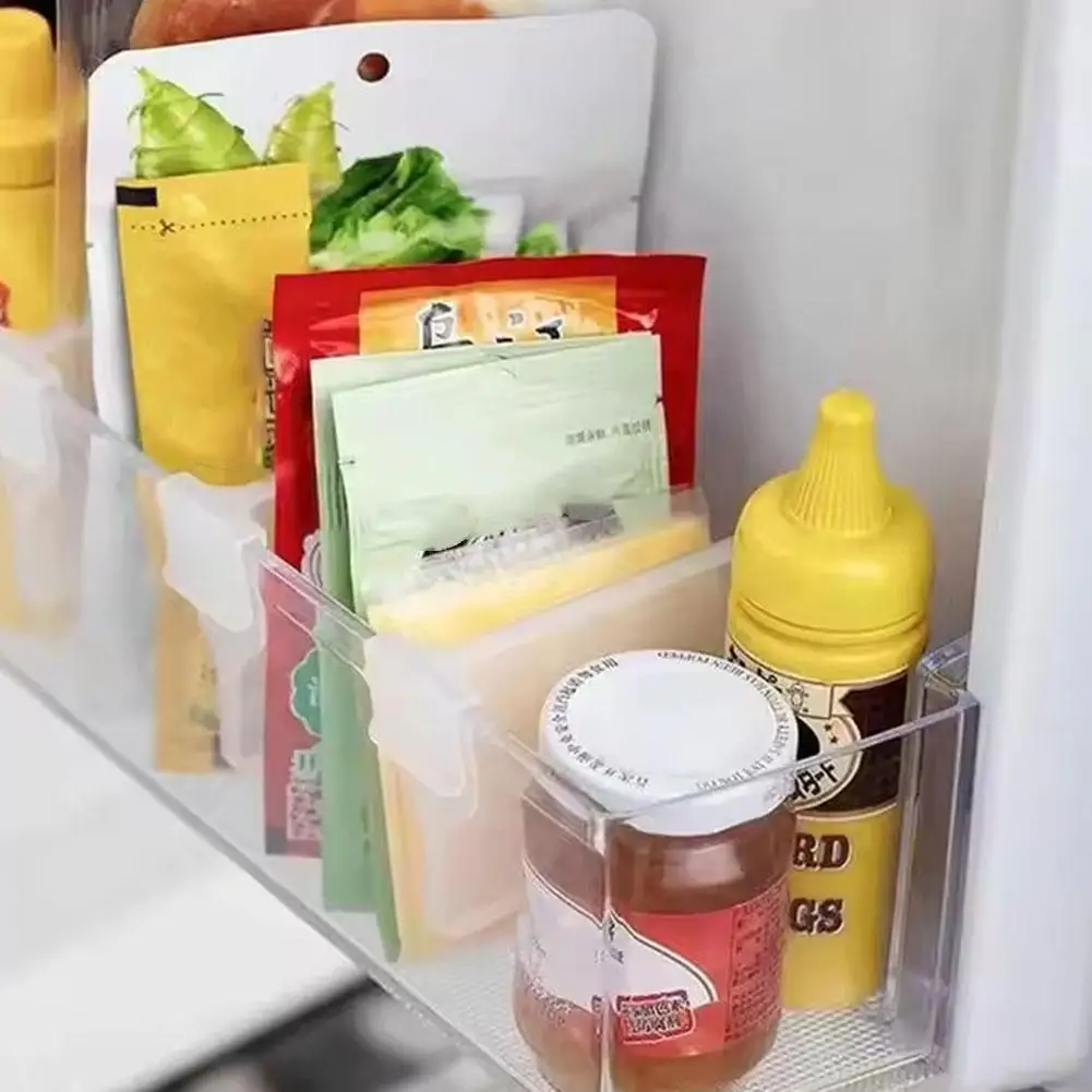 4/8Pcs Home Refrigerator Storage Partition Board Adjustable Fridge Divider Storage Separators Kitchen Bottle Can Shelf Organizer