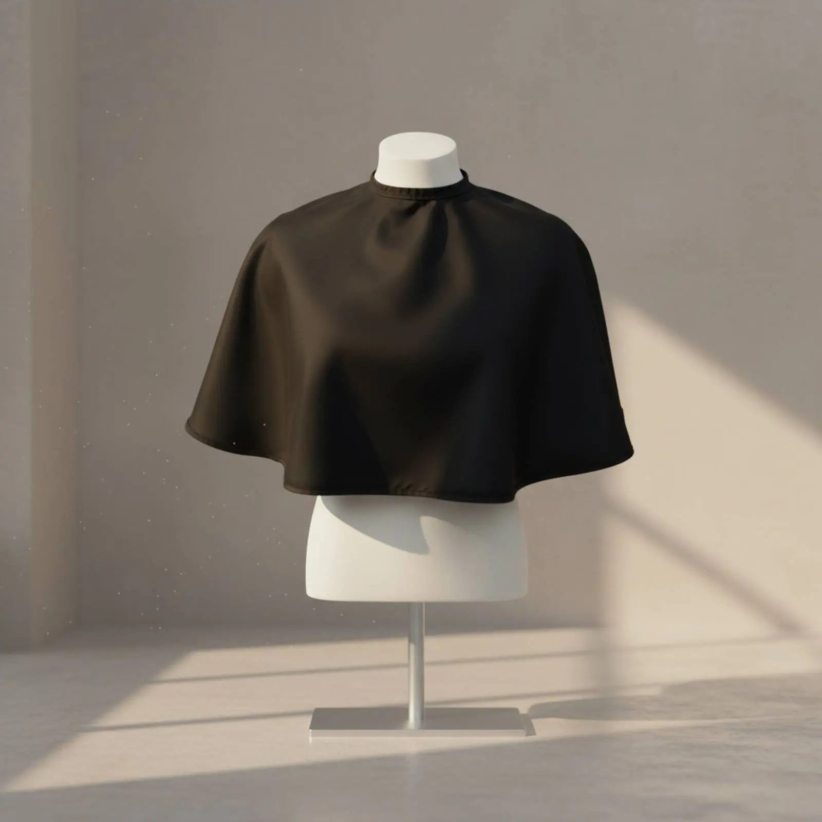 Short Makeup Cape Easy to Clean Makeup Artist Shoulder Cape Adjustable Neck Closure Cosmetology Client Shawl for Hairstylists