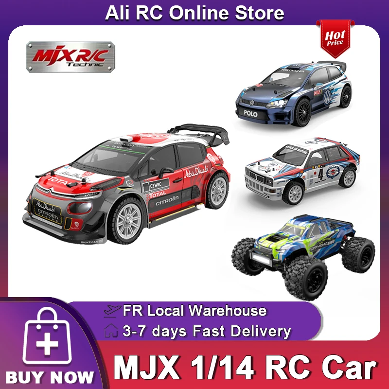 NUEVO Auto RC MJX Hyper Go 14208 14302 14303 14304 1:14 4WD 65km/h Sin Escobillas de Alta Velocidad 2.4G Auto a Control Remoto Todoterreno, Camioneta RC, Juguete para Adultos y Niños, Regalo de Año Nuevo y Navidad