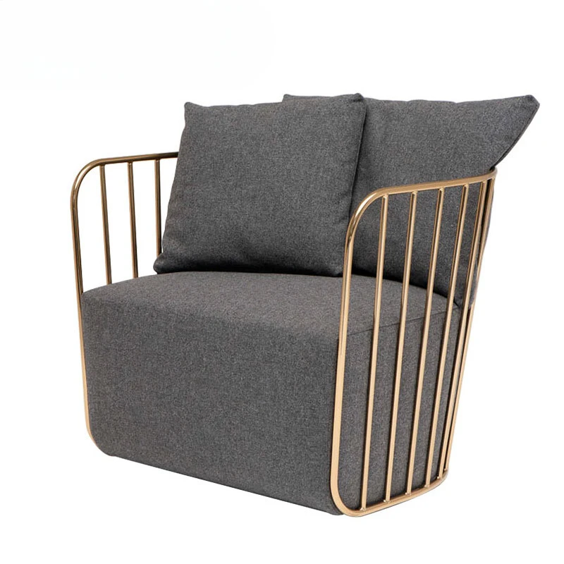 Minimalist Wrought Iron Leisure Chair Creative Single Card Holder Couch