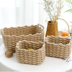 Handmade Woven Storage Basket Folding Clthoes Laundry Basket Straw Wicker Rattan Seagrass Belly Garden Flower Pot Plant Basket