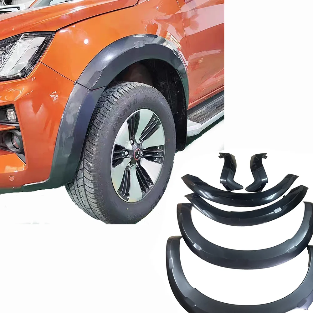 DUKE4WD Fender Flares Wheel Arch Glossy Mudguards for Isuzu Dmax 2021 2022 2023 Mudguard Double Cabin Car Accessories