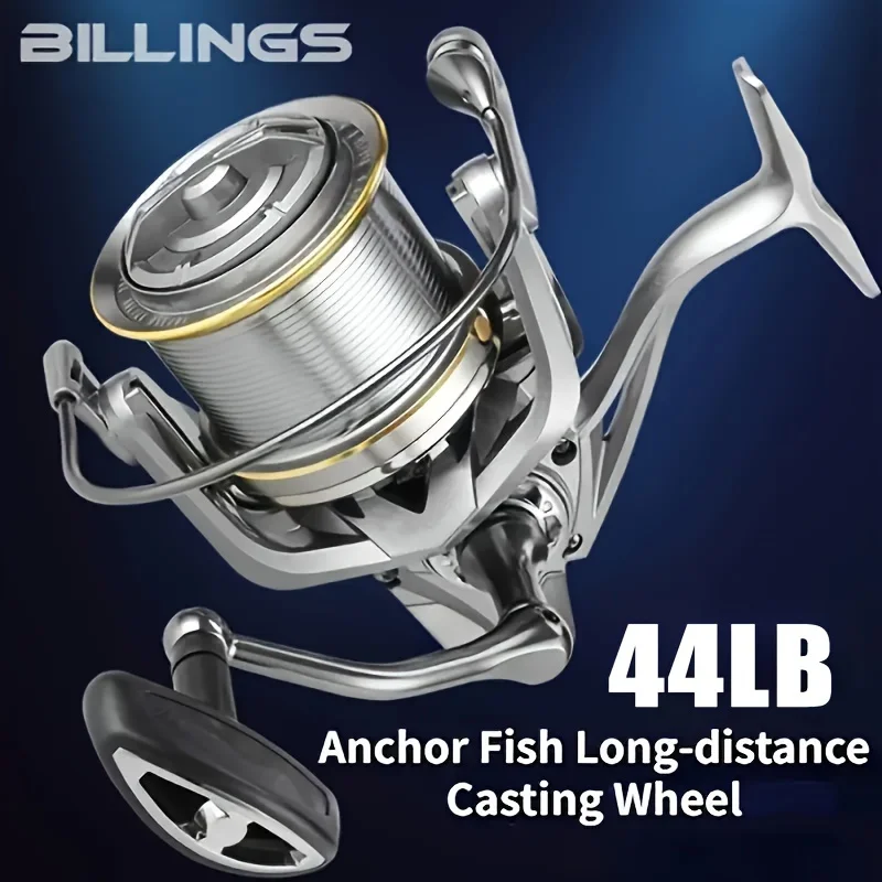 

BILLINGS NGK Big Spinning Fishing Reel, 8000 9000 10000 12000 14000 Reel Drag 44LB Powerful Reel, Saltwater Fresh Water Fishing