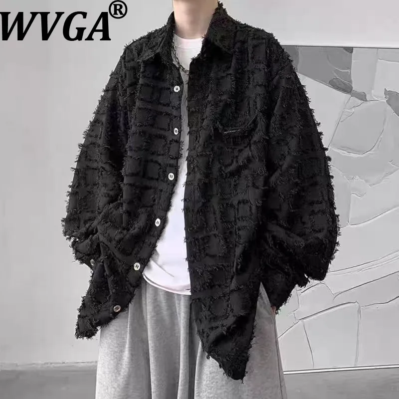 

WVGA Spring Autumn New Men Tide High Street Turn-Down Collar Trendy Long Sleeve Coat Niche Chic Casual Pocket Jackets Ins W16838