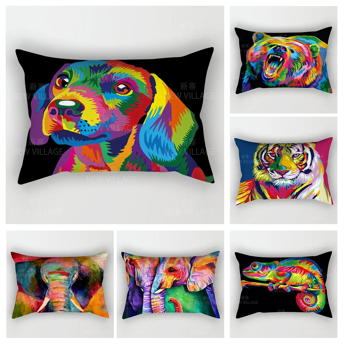 Home autumn decoration Colorful pattern pillow cushion cover decorations throw pillow covers 30*50 pillowcase 30x50 40x60 50*70